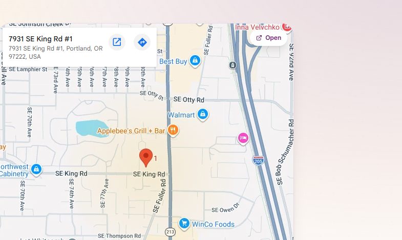 Map and hours card from the To Be Read website's store locator section